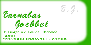 barnabas goebbel business card